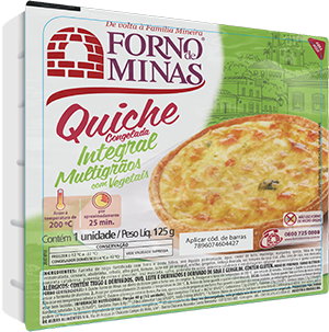 Quiche Integral Multigrãos com Vegetais