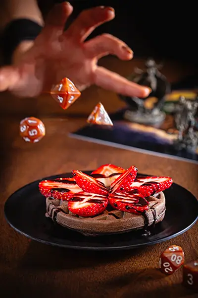 Foto da receita: Waffle Morango Demogorgon