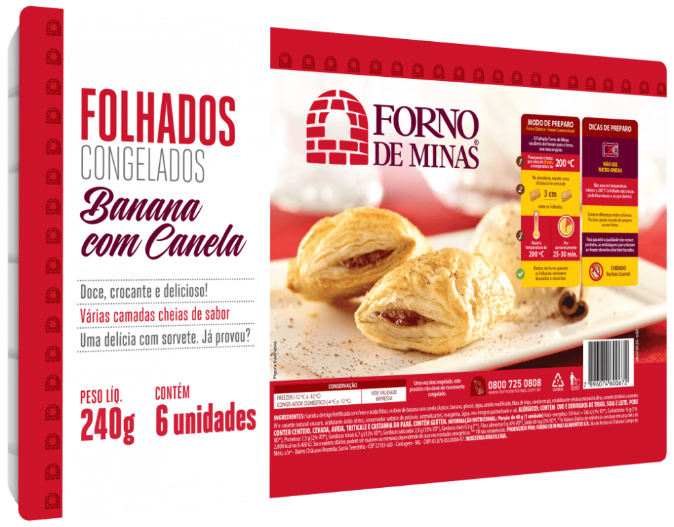 Folhado | Banana Com Canela