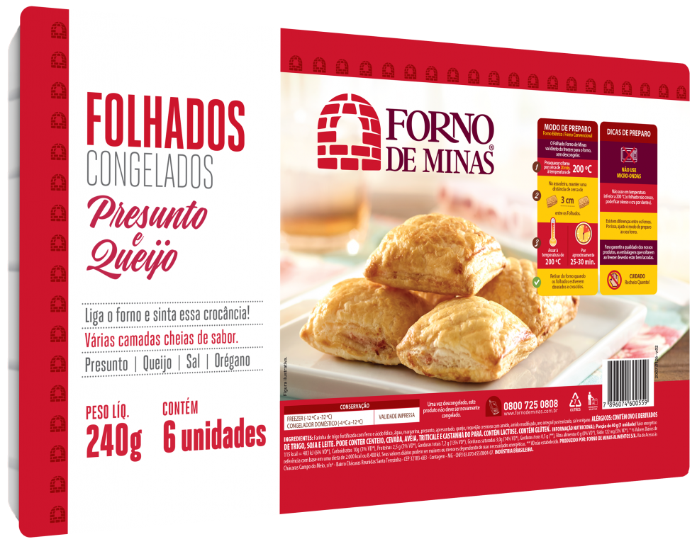 Folhado de Presunto e Queijo