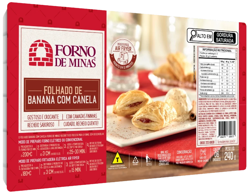 Folhado | Banana Com Canela