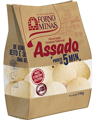 Pão de Queijo Assado e Congelado
